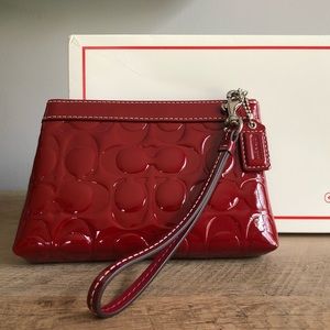 Vintage Coach Patent Leather Wristlet